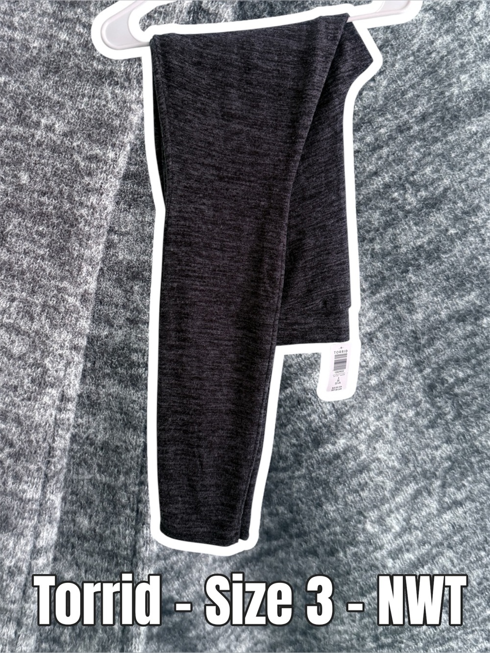 Torrid Heathered Charcoal Knit Leggings